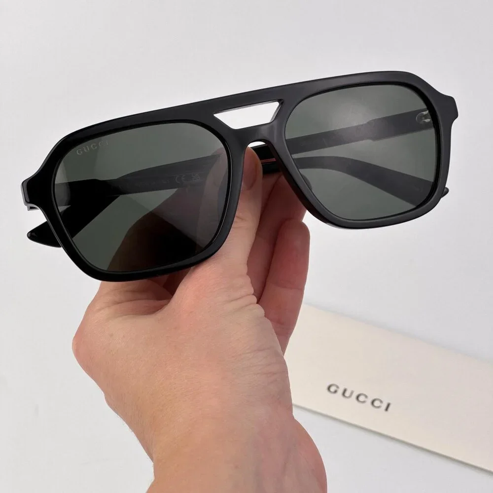 Gucci Pilot Sunglasses – Black Frame with Grey Lenses | Model: GG1823SA 001